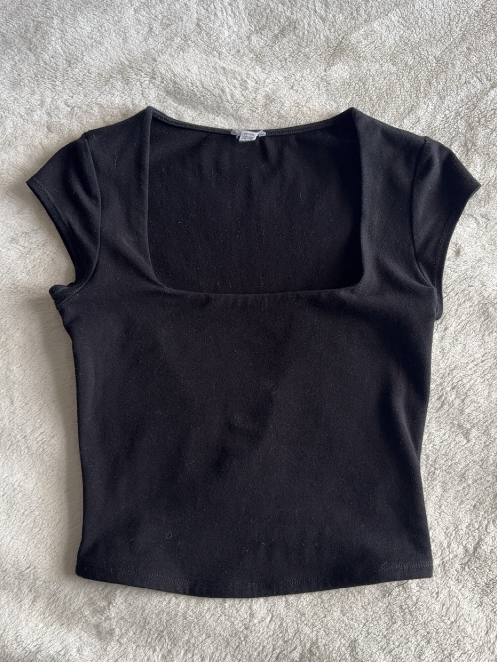 Garage Black Portia Square Neck Crop Top
